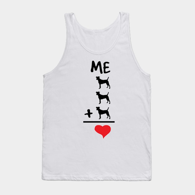 Me Plus Three Dogs Equals Love... Tank Top by veerkun